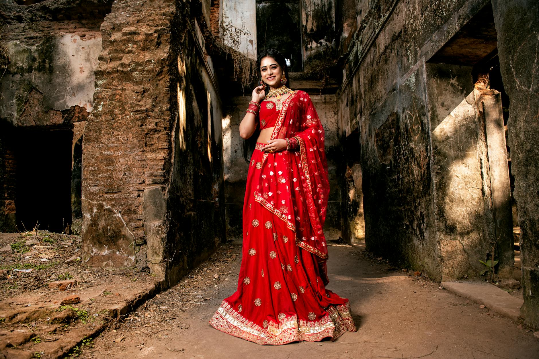 portrait of a beautiful indian bride